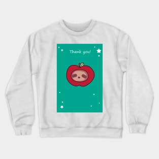 Thank You - Sloth Apple Face Crewneck Sweatshirt